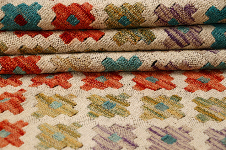 Multi Colored Kilim 6' 7 x 9' 7 - No. 66947 - ALRUG Rug Store