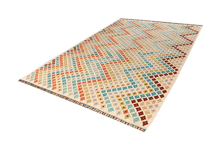 Multi Colored Kilim 6' 7 x 9' 7 - No. 66947 - ALRUG Rug Store