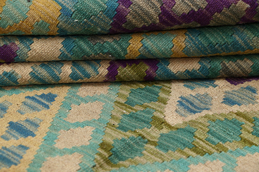 Multi Colored Kilim 8' 1 x 10' 11 - No. 66948 - ALRUG Rug Store