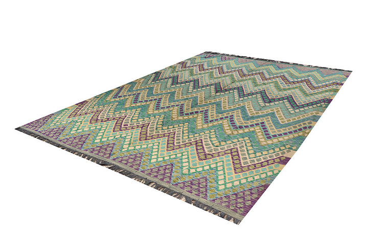 Multi Colored Kilim 8' 1 x 10' 11 - No. 66948 - ALRUG Rug Store