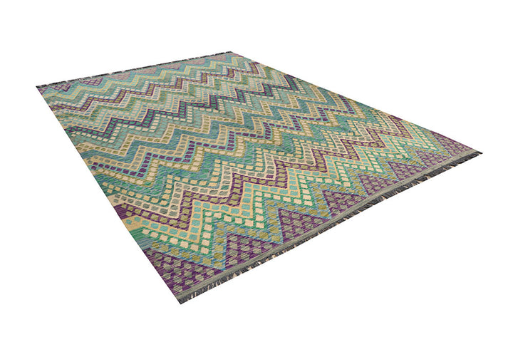 Multi Colored Kilim 8' 1 x 10' 11 - No. 66948 - ALRUG Rug Store