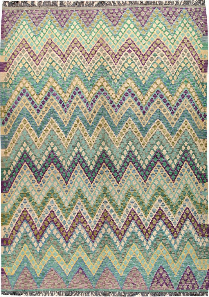 Multi Colored Kilim 8' 1 x 10' 11 - No. 66948 - ALRUG Rug Store