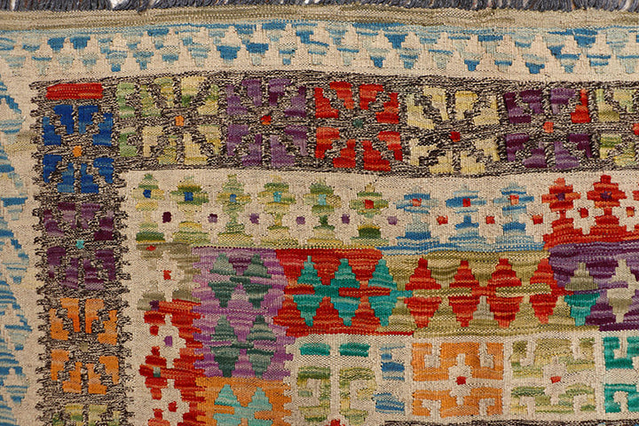 Multi Colored Kilim 8' 5 x 10' 2 - No. 66950 - ALRUG Rug Store