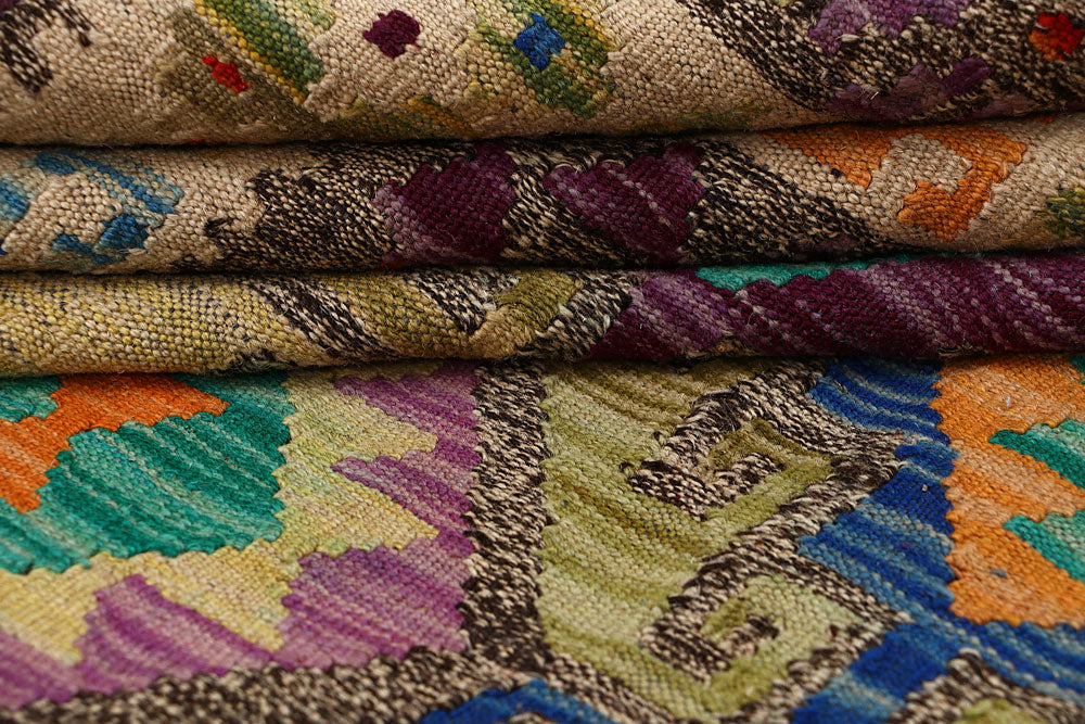 Multi Colored Kilim 8' 5 x 10' 2 - No. 66950 - ALRUG Rug Store