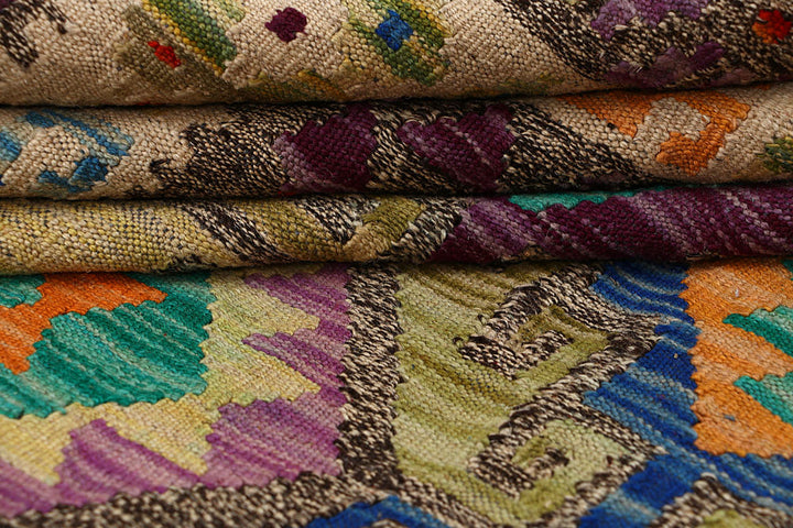 Multi Colored Kilim 8' 5 x 10' 2 - No. 66950 - ALRUG Rug Store