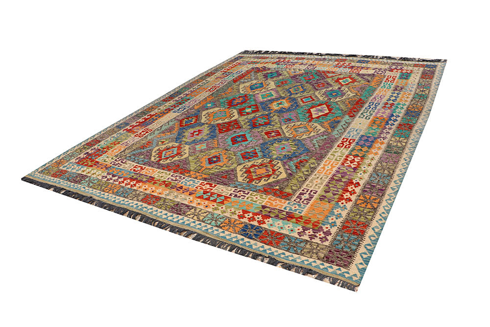 Multi Colored Kilim 8' 5 x 10' 2 - No. 66950 - ALRUG Rug Store