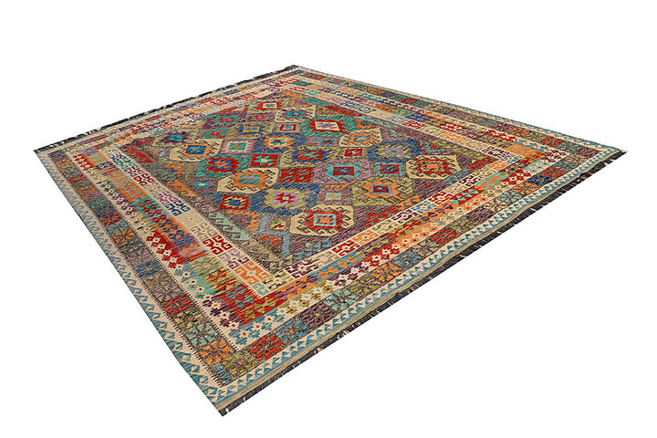 Multi Colored Kilim 8' 5 x 10' 2 - No. 66950 - ALRUG Rug Store