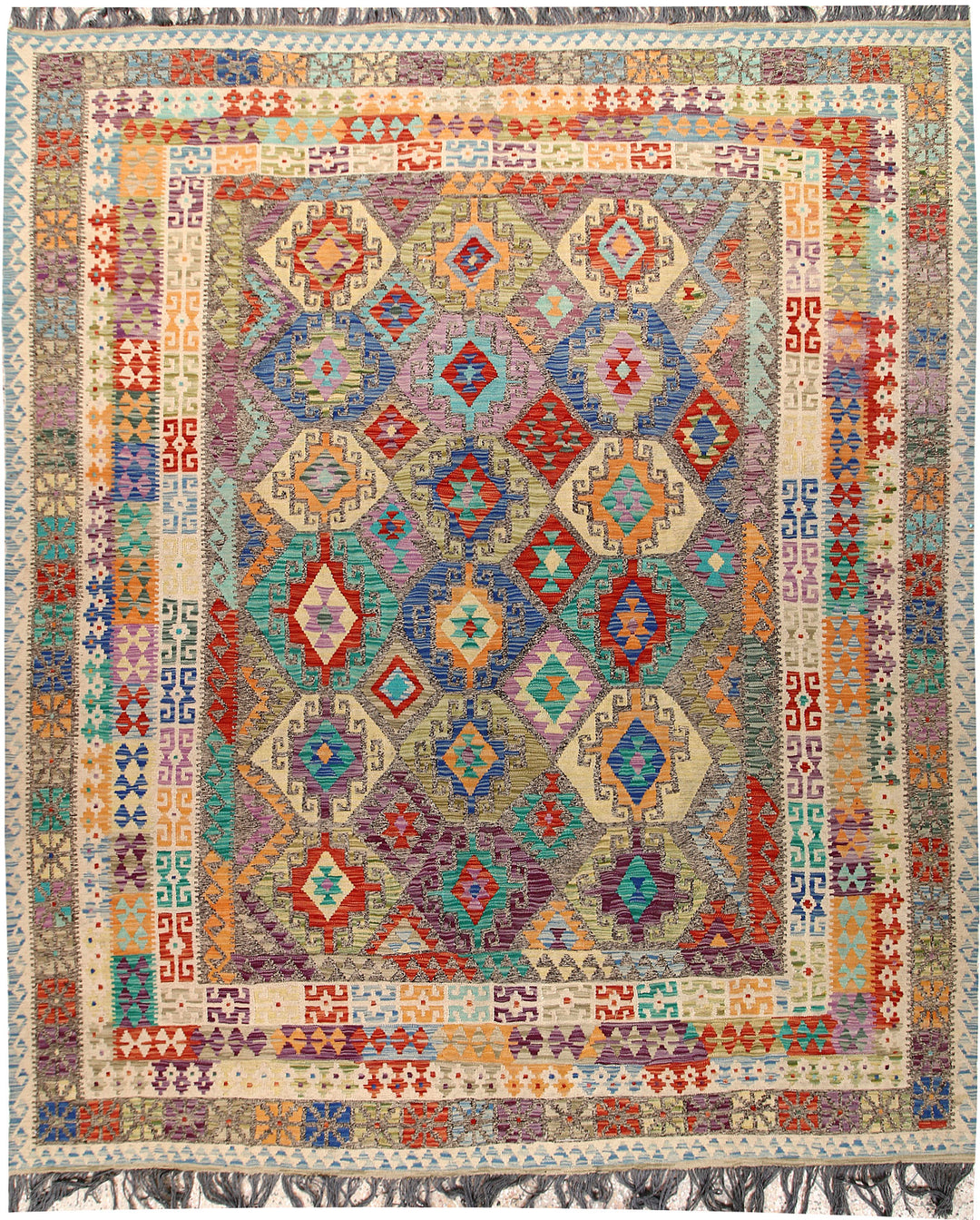Multi Colored Kilim 8' 5 x 10' 2 - No. 66950 - ALRUG Rug Store