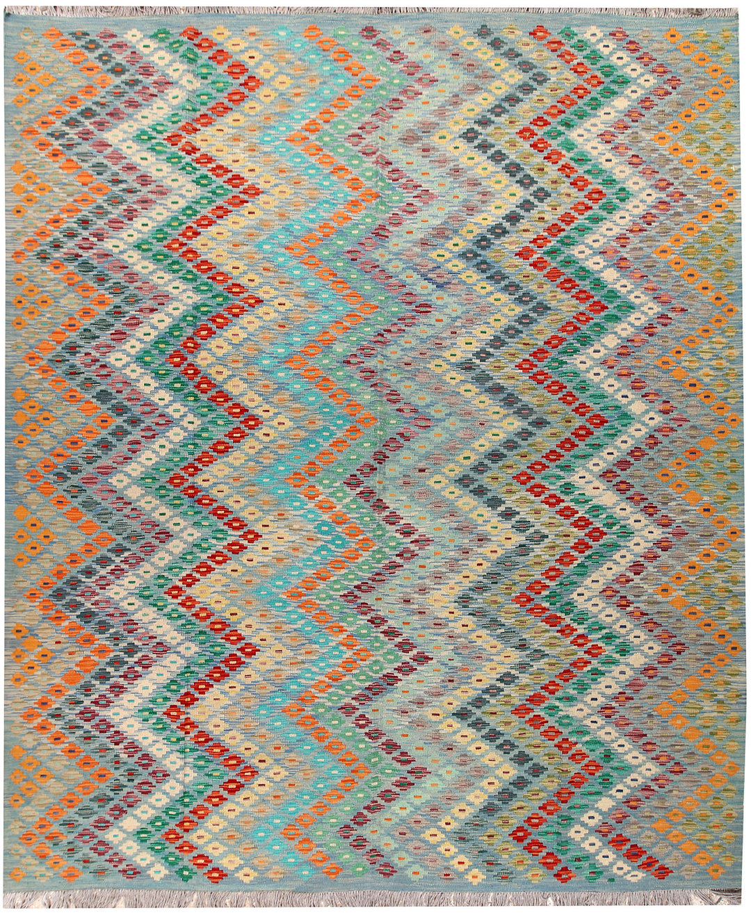 Multi Colored Kilim 8' 4 x 9' 9 - No. 66951 - ALRUG Rug Store