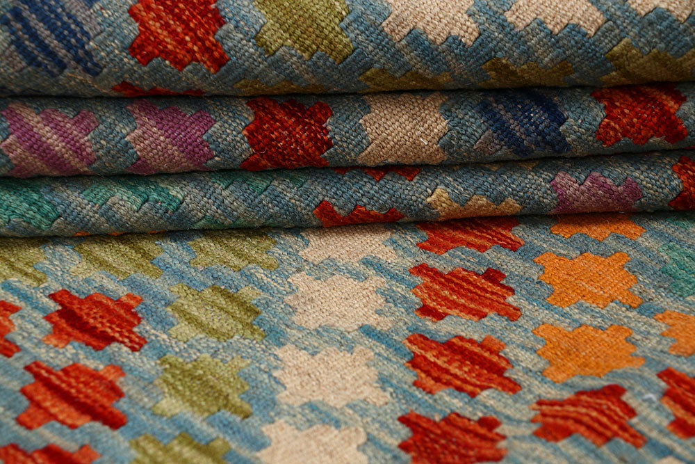 Multi Colored Kilim 8' 6 x 10' 5 - No. 66952 - ALRUG Rug Store