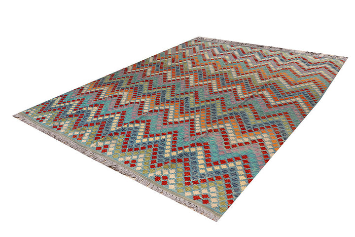 Multi Colored Kilim 8' 6 x 10' 5 - No. 66952 - ALRUG Rug Store