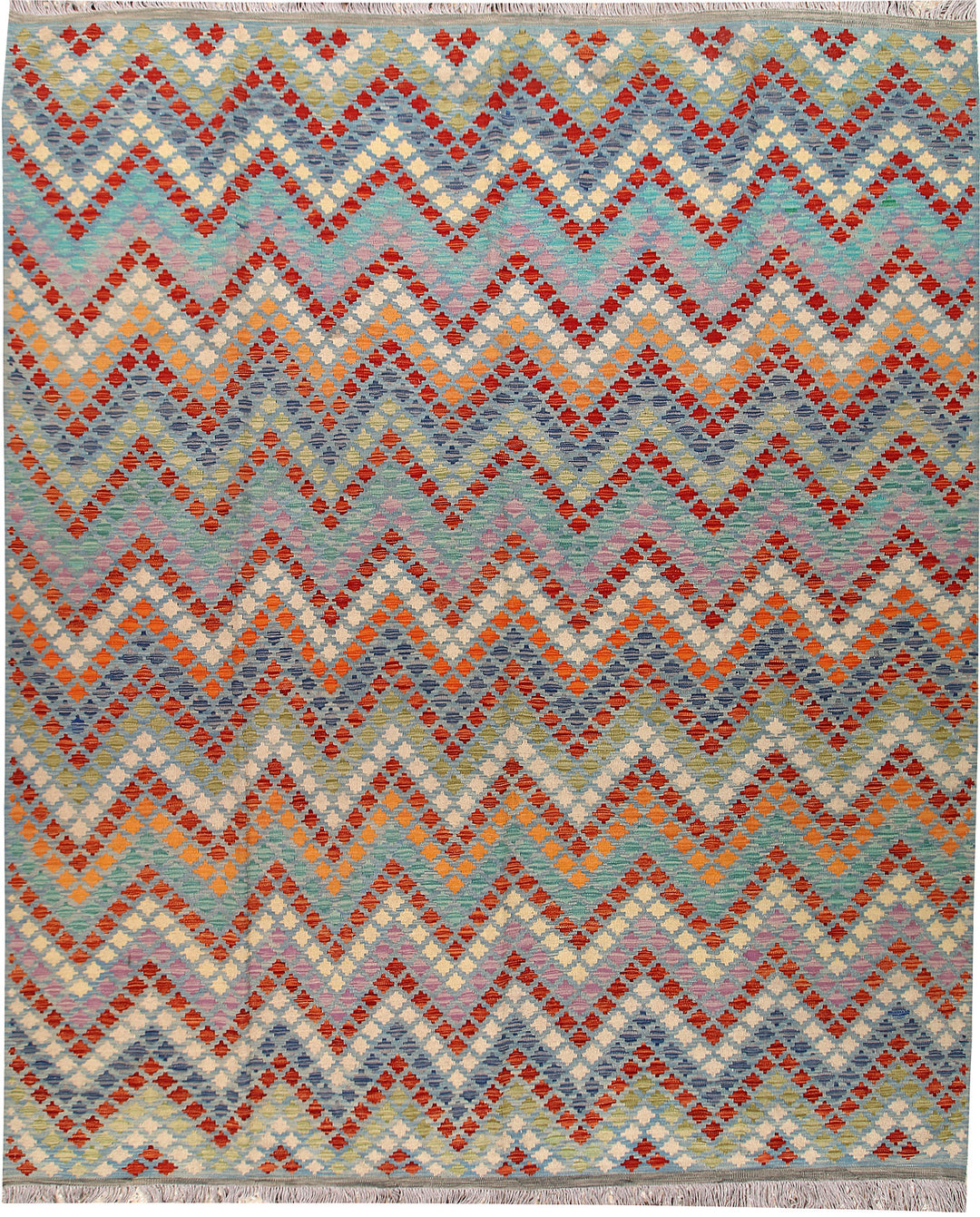 Multi Colored Kilim 8' 6 x 10' 5 - No. 66952 - ALRUG Rug Store