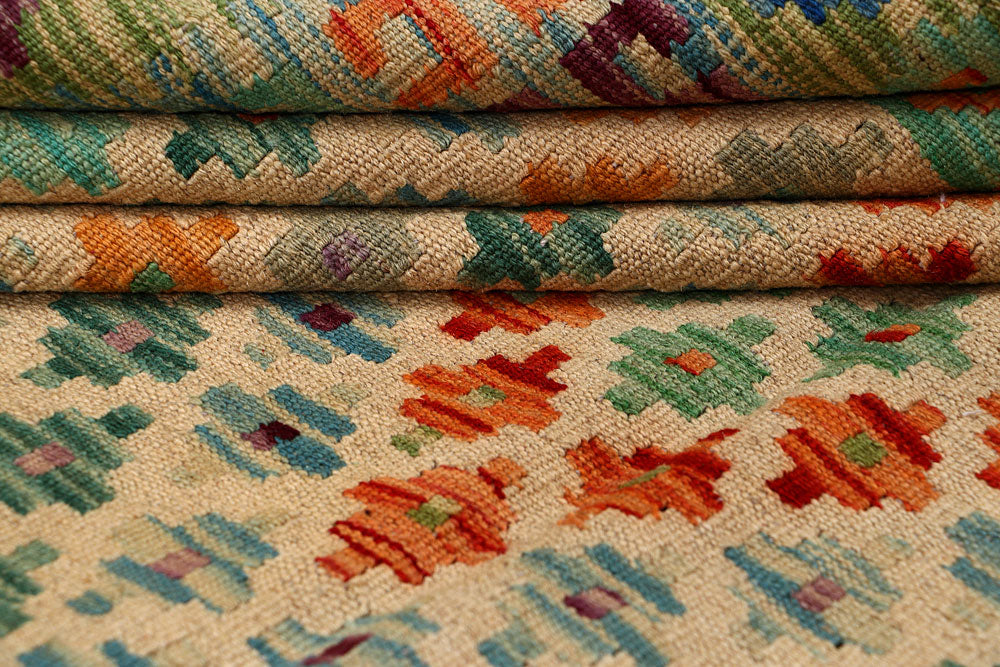 Multi Colored Kilim 8' 8 x 9' 9 - No. 66953 - ALRUG Rug Store