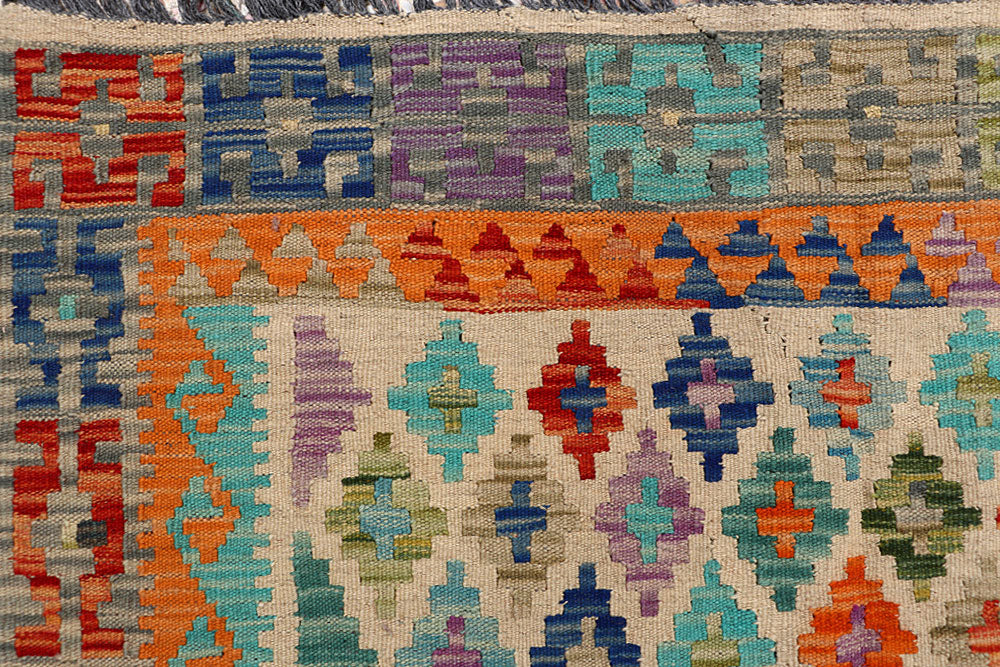 Multi Colored Kilim 8' x 10' - No. 66954 - ALRUG Rug Store