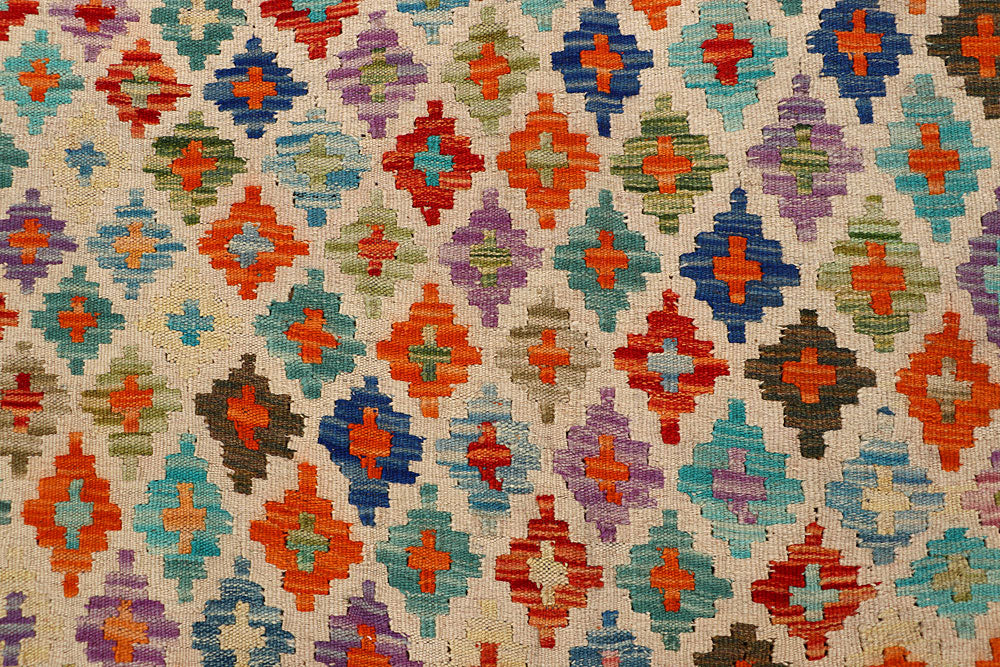 Multi Colored Kilim 8' x 10' - No. 66954 - ALRUG Rug Store
