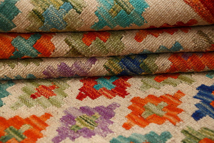 Multi Colored Kilim 8' x 10' - No. 66954 - ALRUG Rug Store
