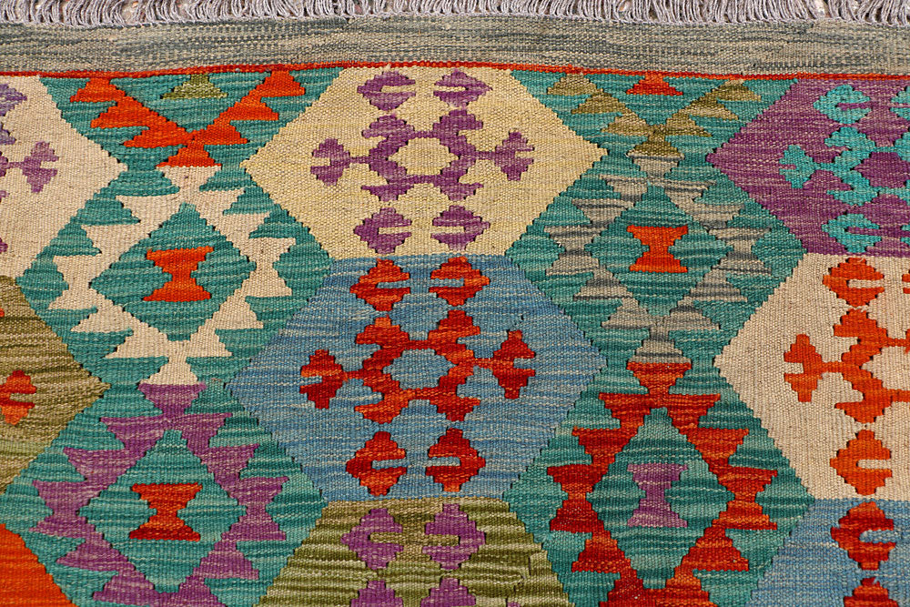 Multi Colored Kilim 8' 2 x 9' 5 - No. 66955 - ALRUG Rug Store