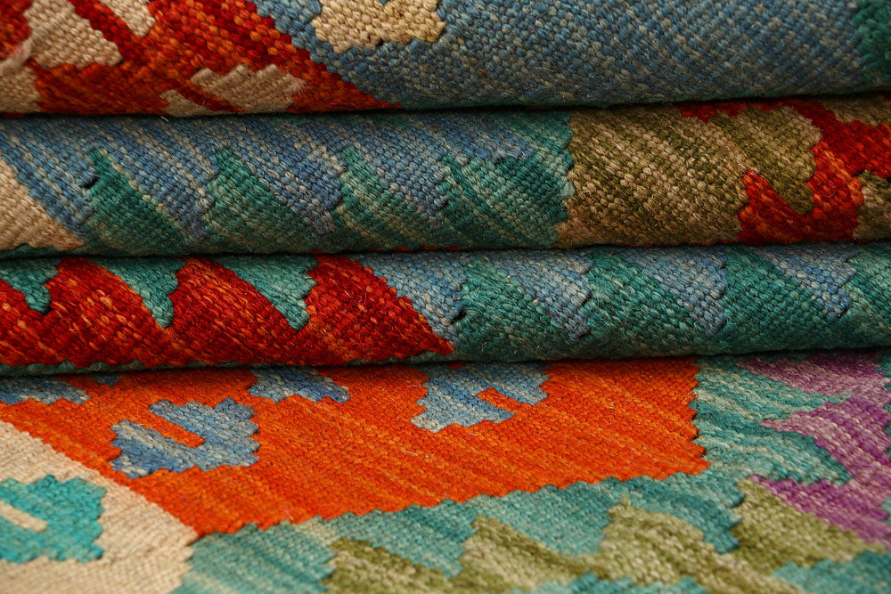 Multi Colored Kilim 8' 2 x 9' 5 - No. 66955 - ALRUG Rug Store