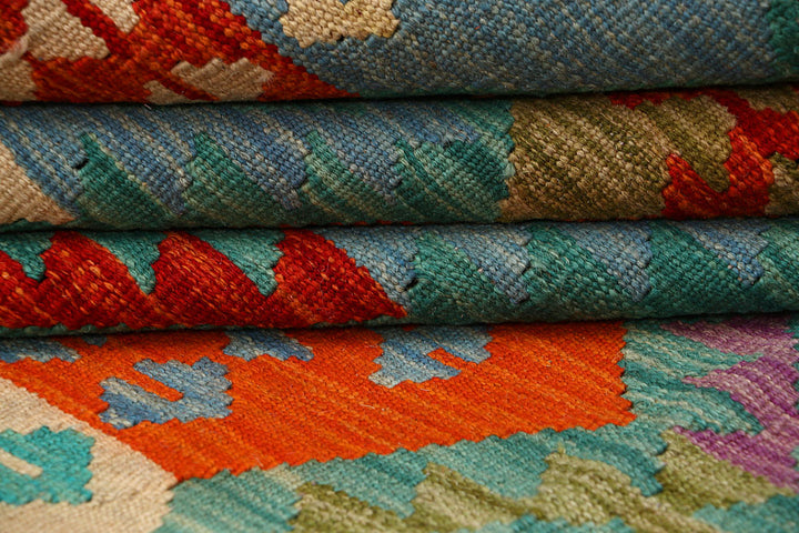 Multi Colored Kilim 8' 2 x 9' 5 - No. 66955 - ALRUG Rug Store