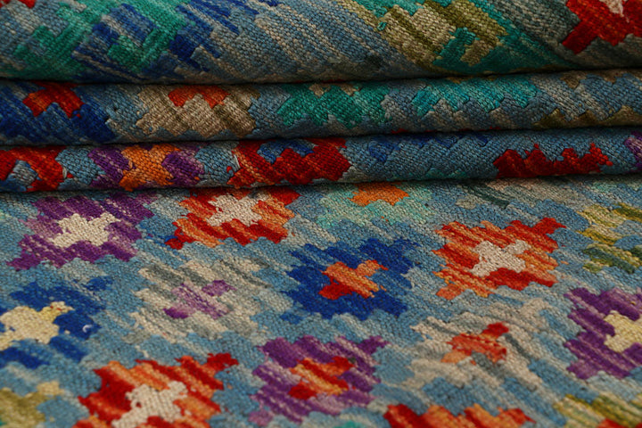 Multi Colored Kilim 8' 5 x 9' 9 - No. 66956 - ALRUG Rug Store