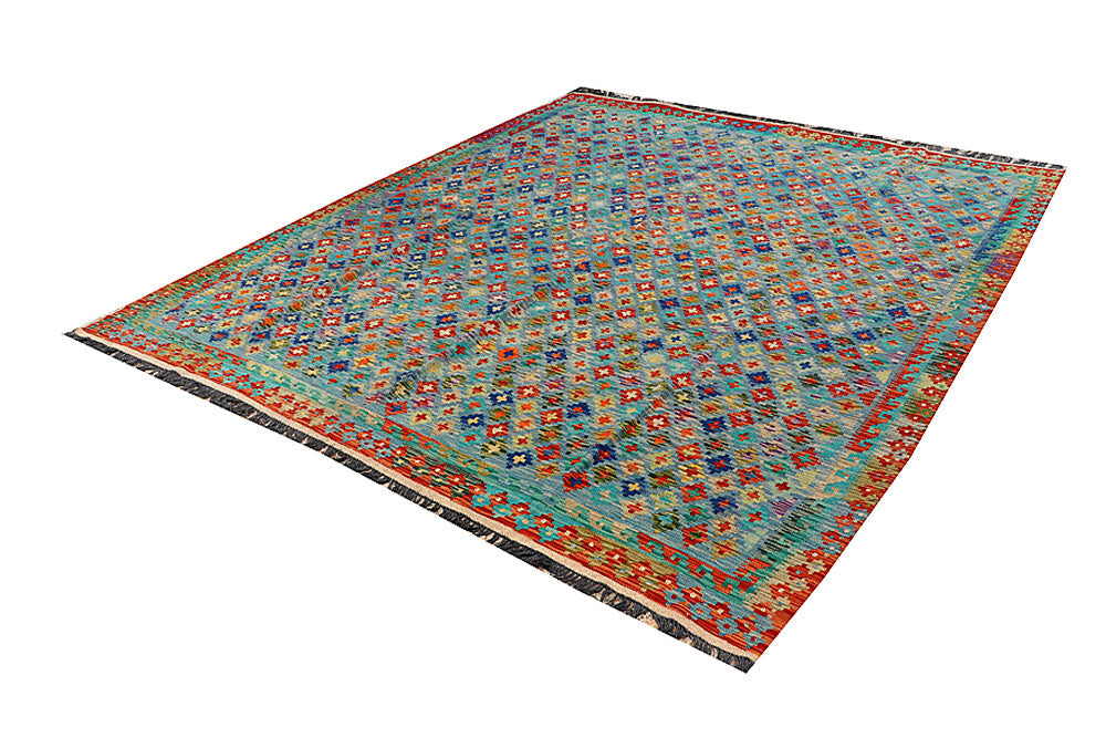 Multi Colored Kilim 8' 5 x 9' 9 - No. 66956 - ALRUG Rug Store