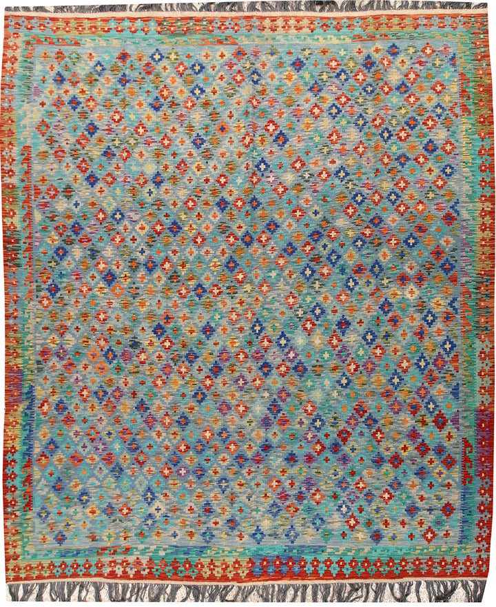 Multi Colored Kilim 8' 5 x 9' 9 - No. 66956 - ALRUG Rug Store