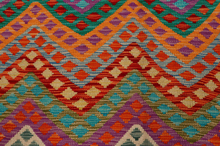 Multi Colored Kilim 8' 6 x 9' 9 - No. 66957 - ALRUG Rug Store