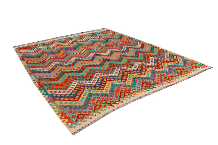 Multi Colored Kilim 8' 6 x 9' 9 - No. 66957 - ALRUG Rug Store