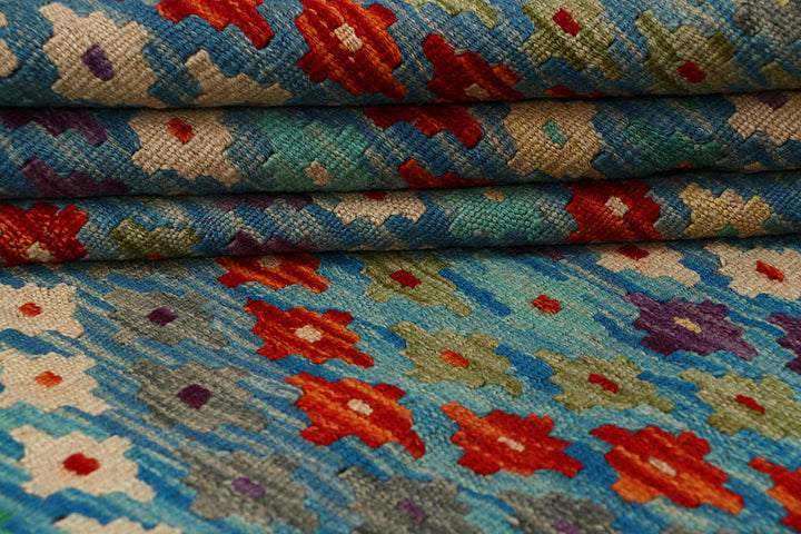 Multi Colored Kilim 8' 2 x 9' 9 - No. 66958 - ALRUG Rug Store