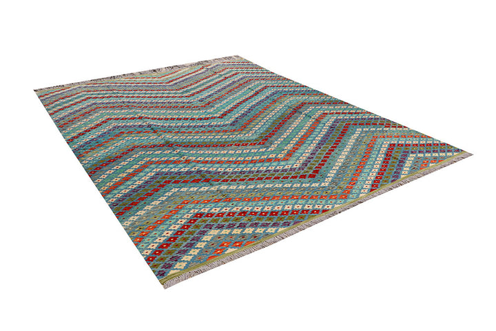 Multi Colored Kilim 8' 2 x 9' 9 - No. 66958 - ALRUG Rug Store