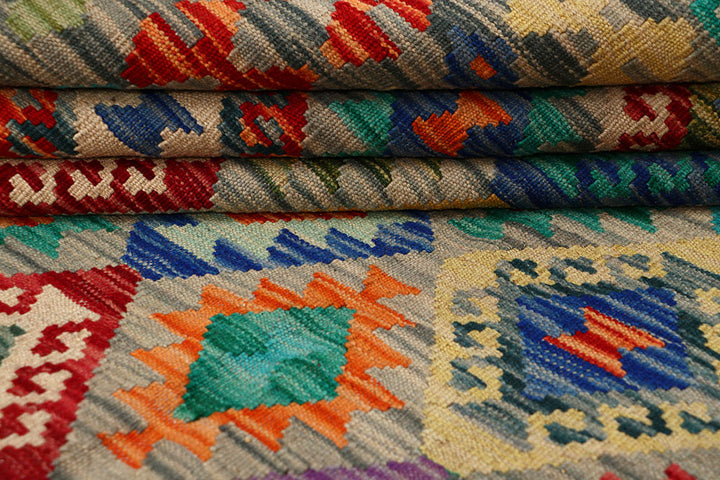 Multi Colored Kilim 8' 3 x 9' 9 - No. 66959 - ALRUG Rug Store