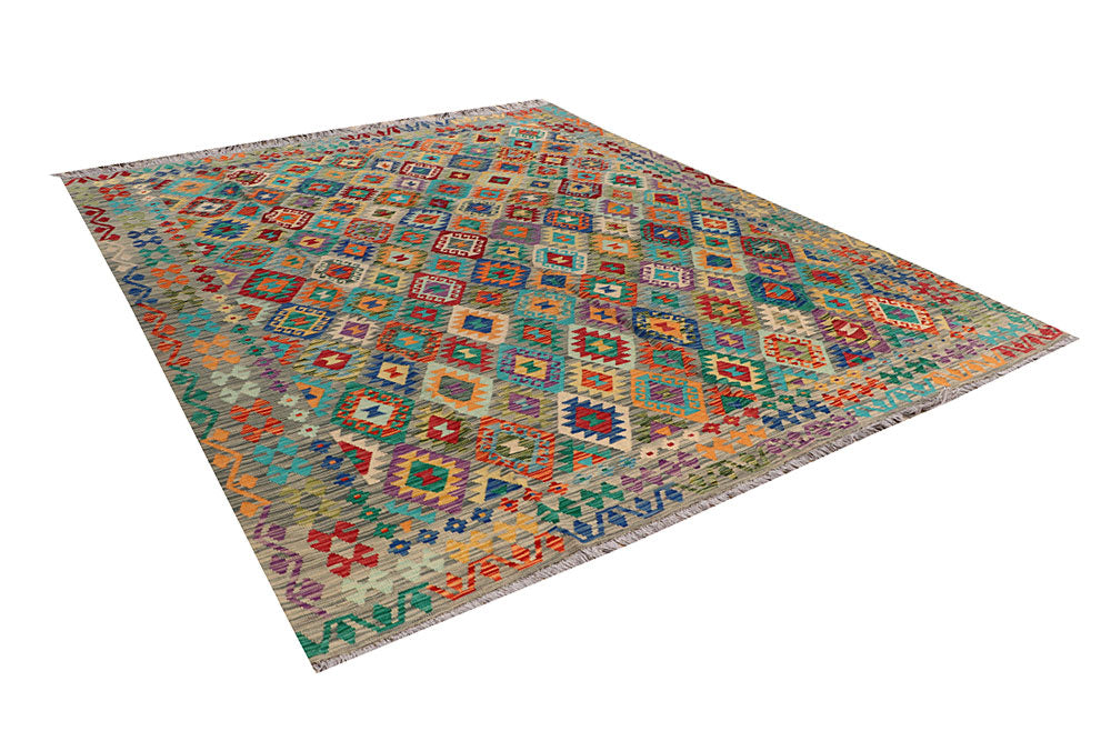 Multi Colored Kilim 8' 3 x 9' 9 - No. 66959 - ALRUG Rug Store