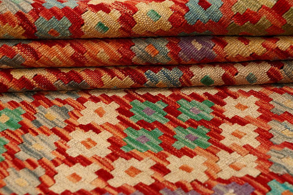 Multi Colored Kilim 8' 8 x 9' 6 - No. 66960 - ALRUG Rug Store