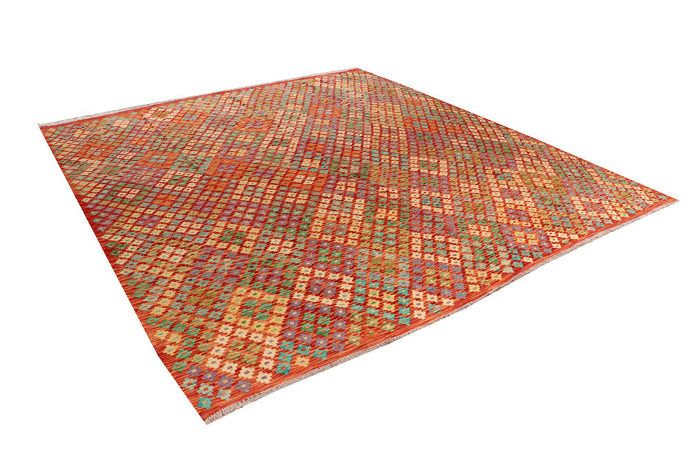 Multi Colored Kilim 8' 8 x 9' 6 - No. 66960 - ALRUG Rug Store