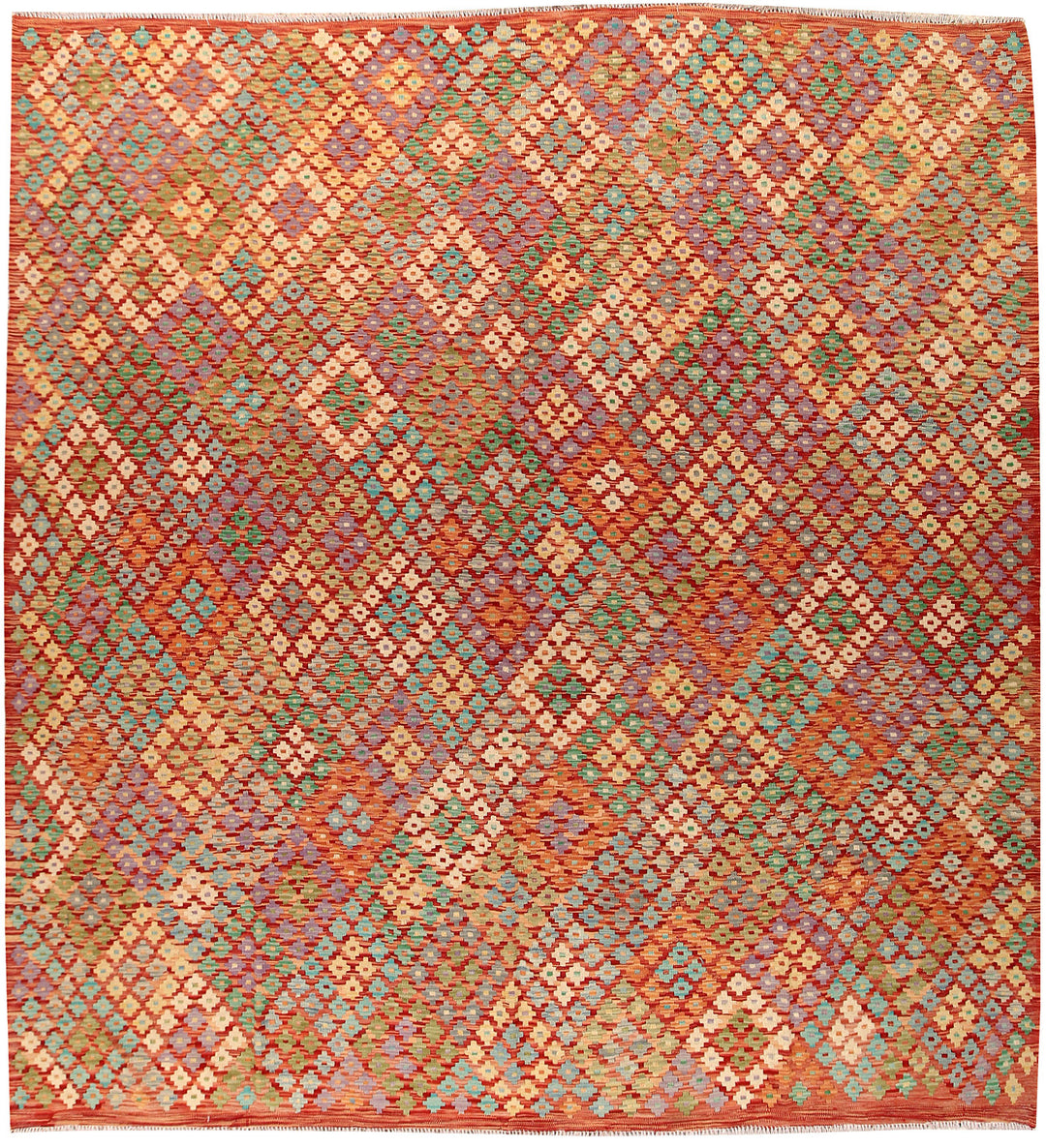 Multi Colored Kilim 8' 8 x 9' 6 - No. 66960 - ALRUG Rug Store