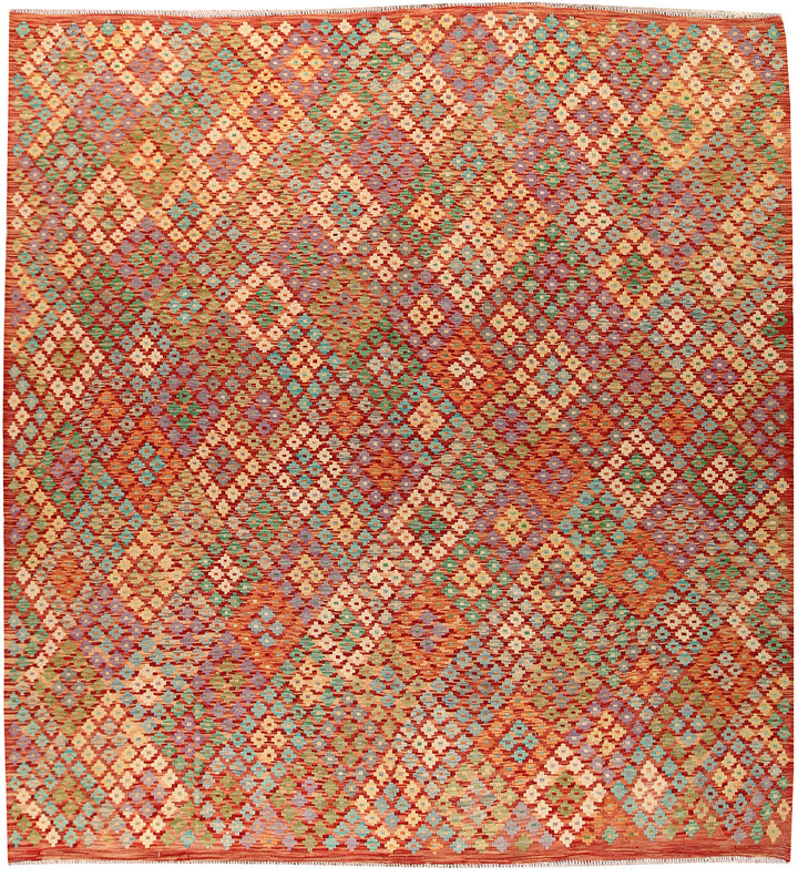 Multi Colored Kilim 8' 8 x 9' 6 - No. 66960 - ALRUG Rug Store