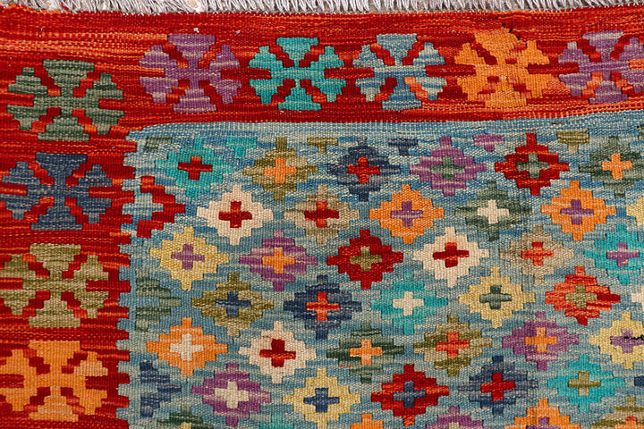 Multi Colored Kilim 9' x 12' 3 - No. 66961 - ALRUG Rug Store