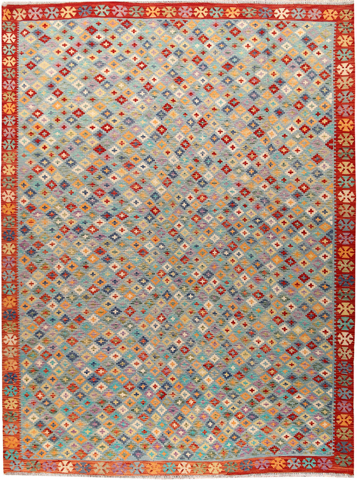 Multi Colored Kilim 9' x 12' 3 - No. 66961 - ALRUG Rug Store