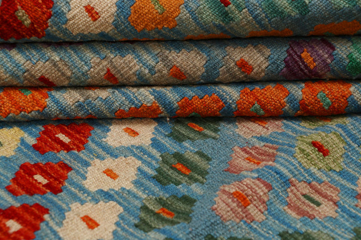 Multi Colored Kilim 8' 11 x 11' 9 - No. 66962 - ALRUG Rug Store