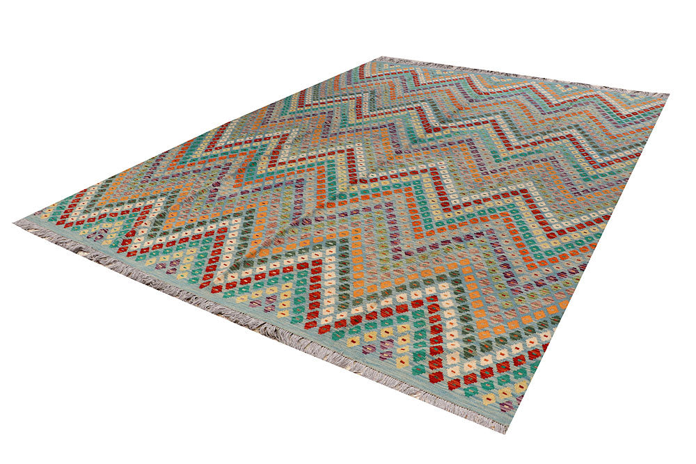 Multi Colored Kilim 8' 11 x 11' 9 - No. 66962 - ALRUG Rug Store