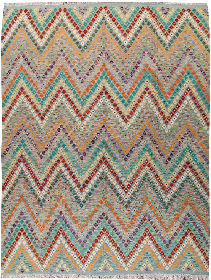 Multi Colored Kilim 8' 11 x 11' 9 - No. 66962 - ALRUG Rug Store