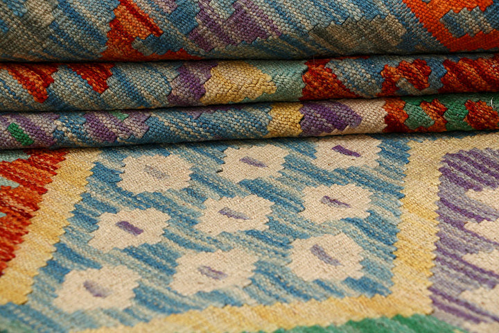 Multi Colored Kilim 9' 1 x 12' - No. 66963 - ALRUG Rug Store