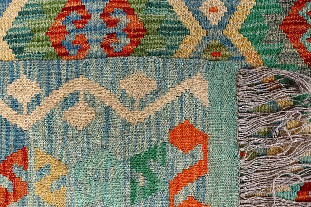 Multi Colored Kilim 9' 1 x 12' - No. 66963 - ALRUG Rug Store