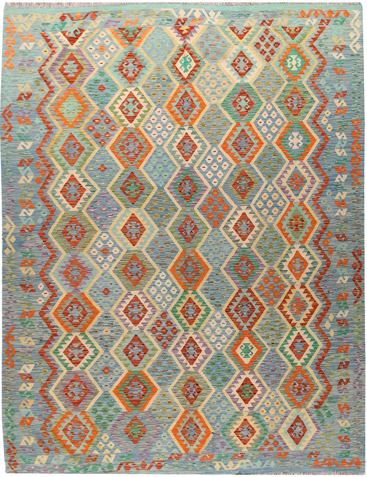 Multi Colored Kilim 9' 1 x 12' - No. 66963 - ALRUG Rug Store
