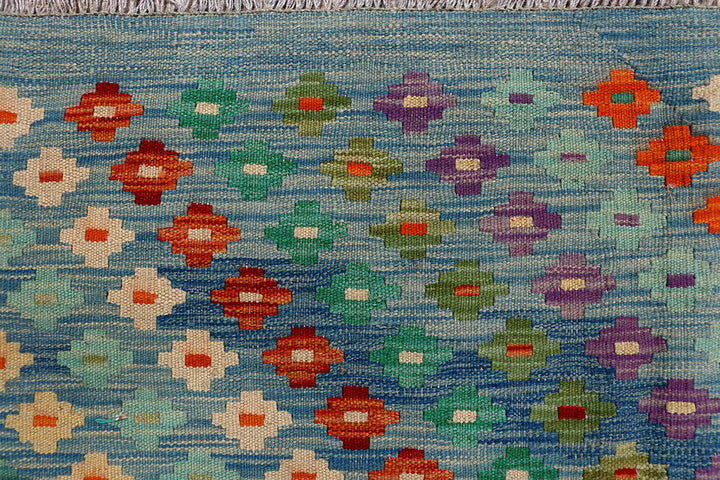 Multi Colored Kilim 8' x 9' 9 - No. 66964 - ALRUG Rug Store