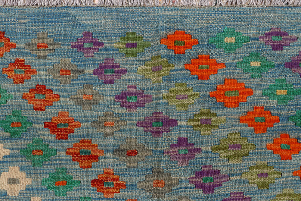 Multi Colored Kilim 8' x 9' 9 - No. 66964 - ALRUG Rug Store