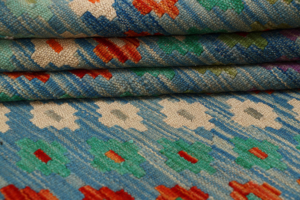 Multi Colored Kilim 8' x 9' 9 - No. 66964 - ALRUG Rug Store