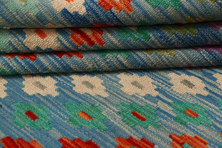 Multi Colored Kilim 8' x 9' 9 - No. 66964 - ALRUG Rug Store