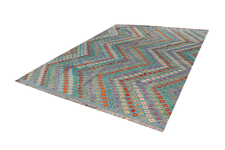 Multi Colored Kilim 8' x 9' 9 - No. 66964 - ALRUG Rug Store