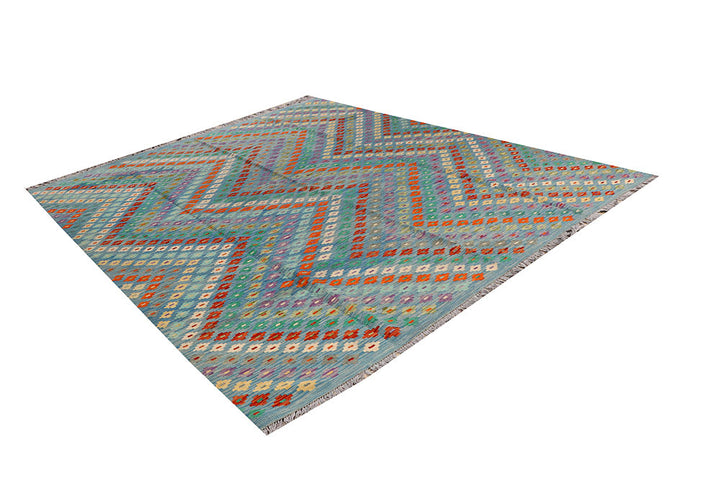 Multi Colored Kilim 8' x 9' 9 - No. 66964 - ALRUG Rug Store
